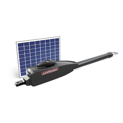 Gate Actuator Arm and Solar Panel for Remote Installations